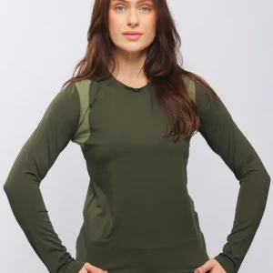 1423193 - Blusa Manga Longa Sport Dry Fit Verde Oliva - Duna Casual
